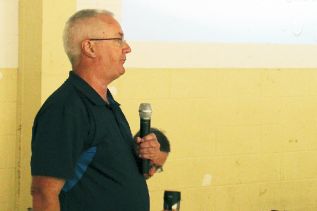 SLPOA vice-president Guy MacLeod gives his presentation at the Annual General Meeting Saturday in Sharbot Lake.